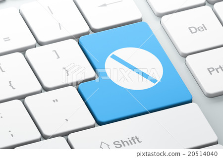 Healthcare concept: Pill on computer keyboard 20514040