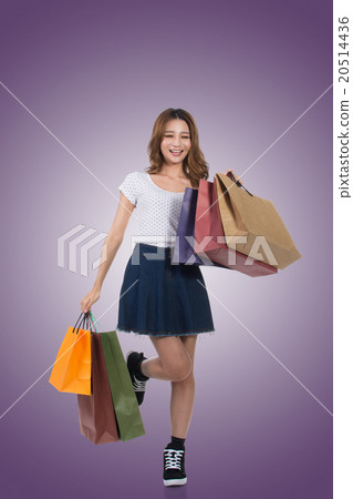 Asian woman shopping Asian woman shopping 20514436