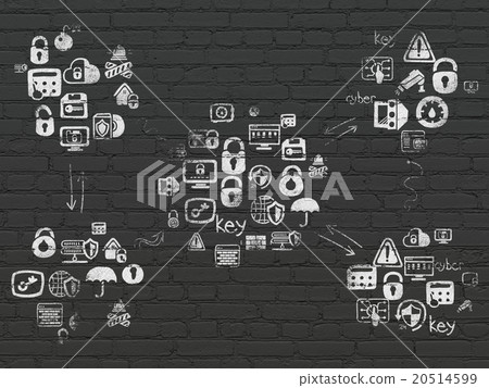 Grunge background: Black Brick wall texture with 20514599