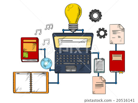 Web education and techology icons 20516141