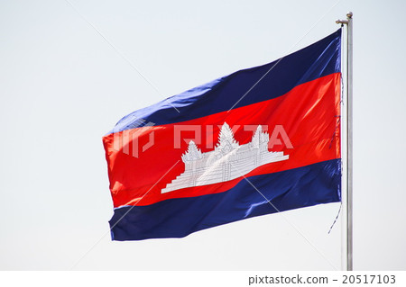 Flag of Cambodia waving in the sky. Flag of Cambodia waving in the sky. 20517103