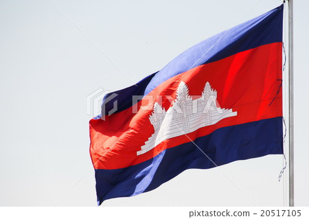 Flag of Cambodia waving in the sky. Flag of Cambodia waving in the sky. 20517105