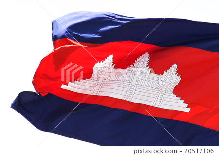 Flag of Cambodia waving in the sky. Flag of Cambodia waving in the sky. 20517106