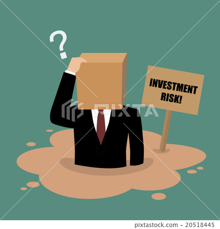 Cardboard businessman sinking in a quicksand 20518445