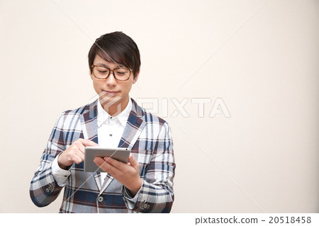 Visa Casio (male business casual job teacher teacher 30's employee check jacket) Visa Casio (male business casual job teacher teacher 30's employee check jacket) 20518458