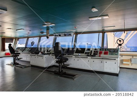 wheelhouse control board of modern industry ship  20518842