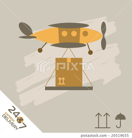 Express Delivery Symbols. Worldwide Shipping. 20519035