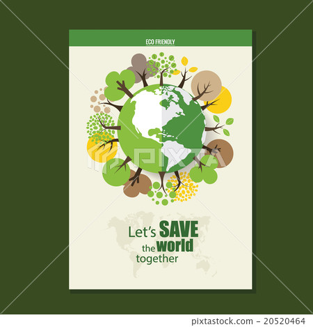 Vector Brochure Flyer design Layout template. Ecology background 20520464
