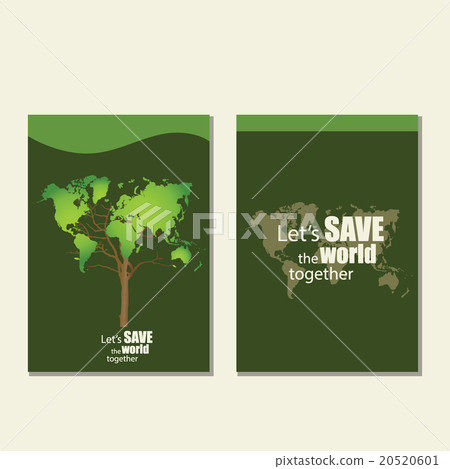 Vector Brochure Flyer design Layout template. Ecology background 20520601