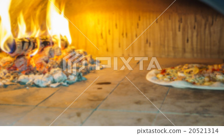 Abstract blur pizza in oven Abstract blur pizza in oven 20521314