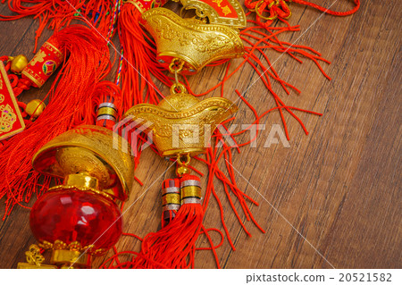 Chinese New Year decoration on wood wall 20521582