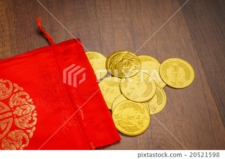 Chinese New Year decoration on wood wall 20521598