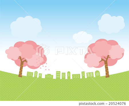 櫻花和都市風景的風景 20524076