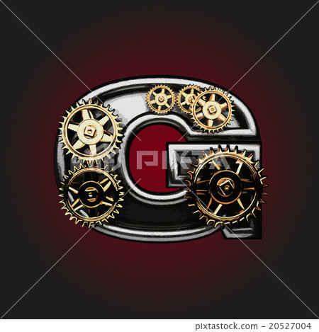 g vector letter with gears g vector letter with gears 20527004