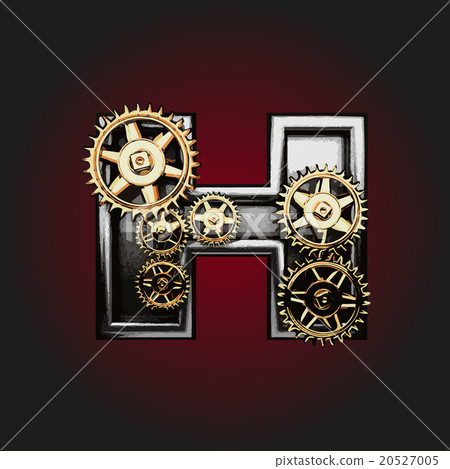 h vector letter with gears h vector letter with gears 20527005