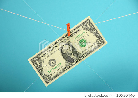 US dollar growth illustrated over blue 20530440