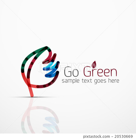 Vector abstract logo idea, eco leaf, nature plant 20530669