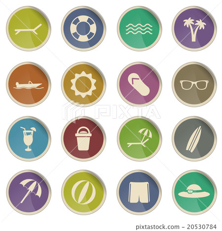 Beach simply icons 20530784