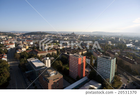 Highly detailed aerial city view with crossroads 20531370