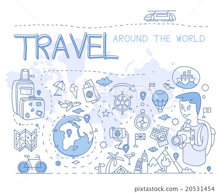 Travel Around the World. Vector Illustration Travel Around the World. Vector Illustration 20531454