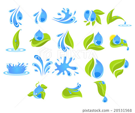 Fresh Water Badges and Stickers. Vector Fresh Water Badges and Stickers. Vector 20531568