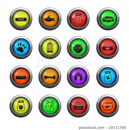 Goods for pets icons - Stock Illustration [20531706] - PIXTA