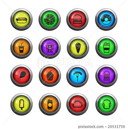 Fast food simply icons 20531750