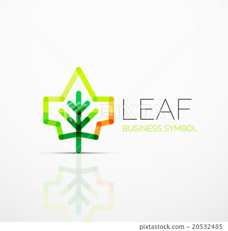 Vector abstract logo idea, eco leaf, nature plant 20532485
