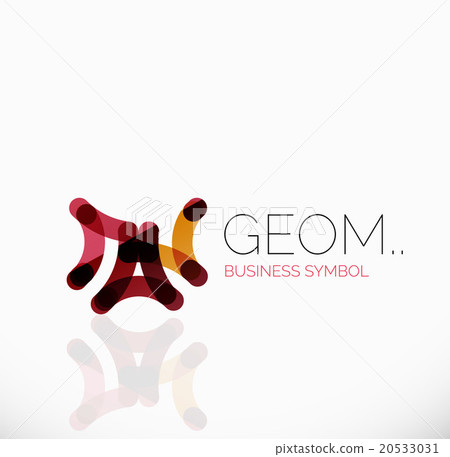 Logo, linear abstract geometric icon 20533031