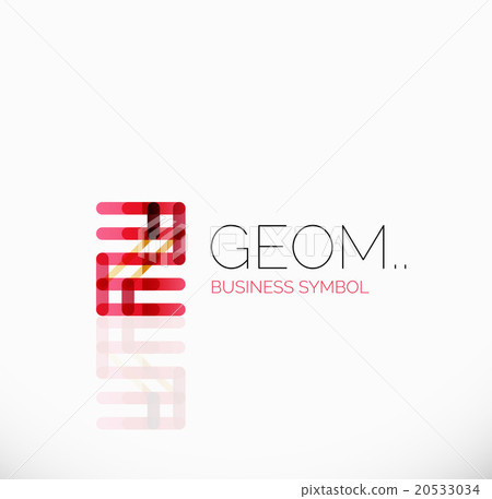 Logo, linear abstract geometric icon 20533034