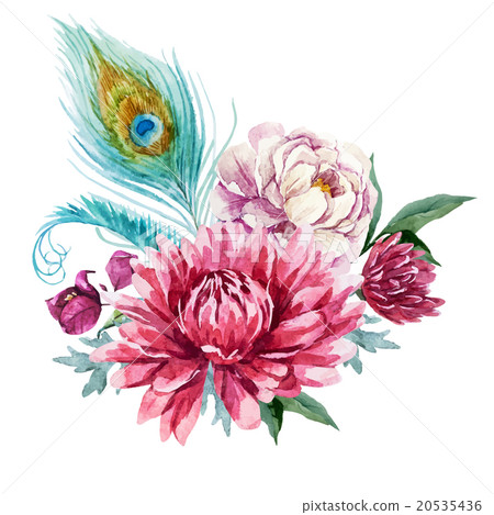 Watercolor floral composition  20535436