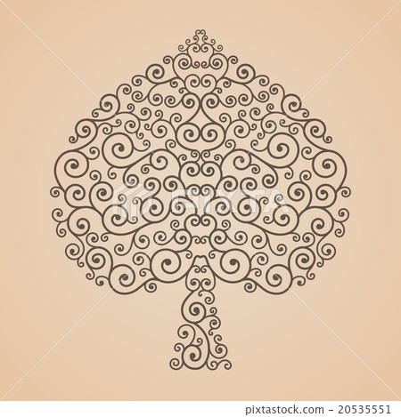 Bodhi Tree shape, Abstract vector tree 20535551
