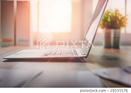 Office workplace with laptop Office workplace with laptop 20535576