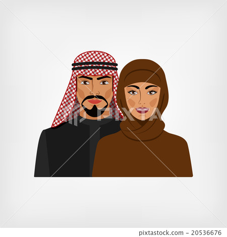 Arab man and woman in traditional clothes 20536676