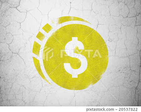 Money concept: Dollar Coin on wall background Money concept: Dollar Coin on wall background 20537822