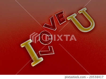 Dimensional inscription of I LOVE You  20538417