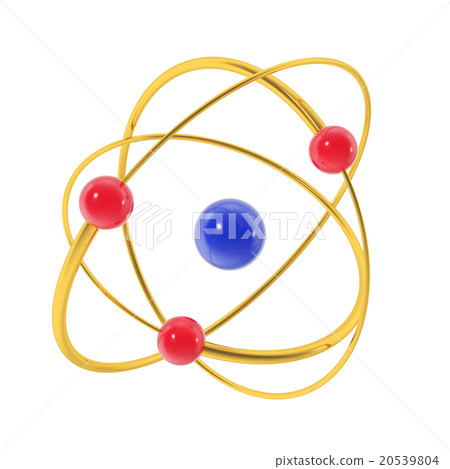 Icon gold atom isolated on white background. 20539804