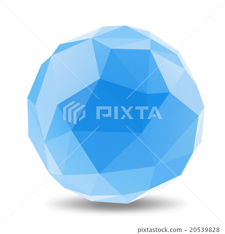 Abstract blue sphere polygon. Concept Icon. Abstract blue sphere polygon. Concept Icon. 20539828
