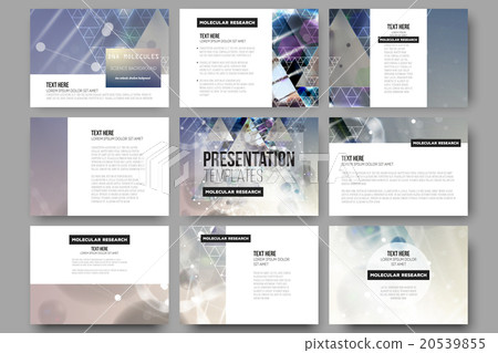 Set of 9 vector templates for presentation slides 20539855