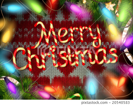 Knitted Christmas background. EPS 10 20540583