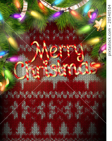 Knitted Christmas background. EPS 10 20540584