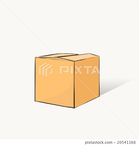 Box Closed Delivery Hand Draw 20541168