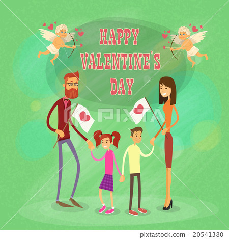 Happy Family, Parents With Two Children Holding Happy Family, Parents With Two Children Holding 20541380