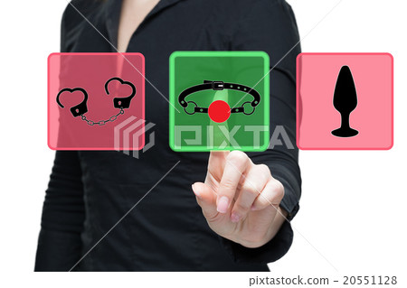 Sex Toys word on virtual screen push by business 20551128