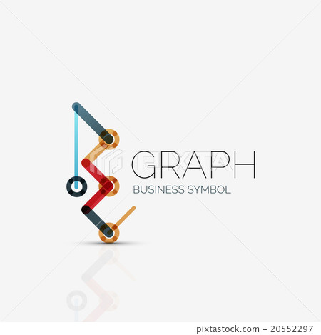 Abstract logo idea, linear chart or graph 20552297