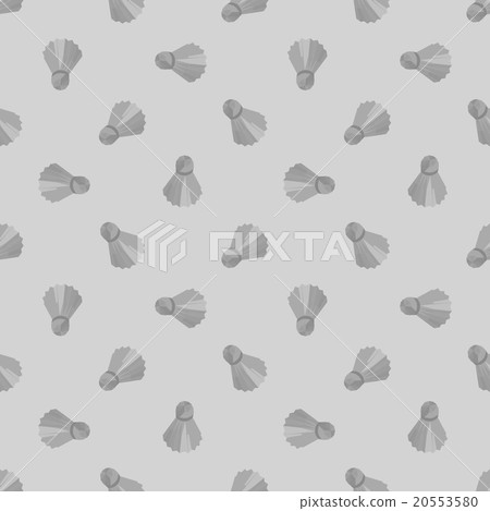 Seamless grey badminton ball pattern, shuttlecock Seamless grey badminton ball pattern, shuttlecock 20553580