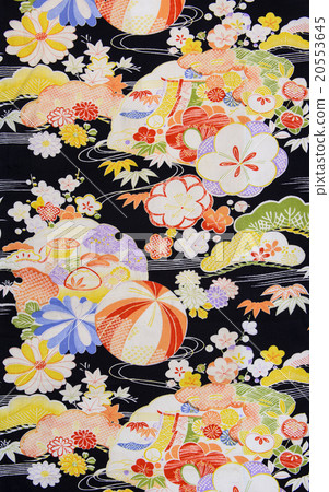 日本圖案真絲織物染色織物舊佈 日本圖案真絲織物染色織物舊佈 20553645