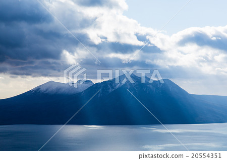 Tarumae山和風恐慌。從Icankoppe山。十一月 20554351