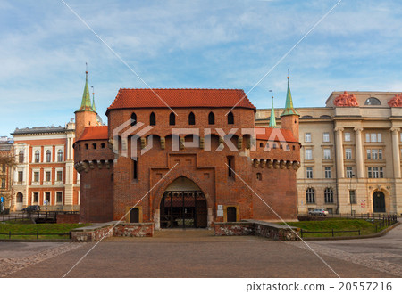 old Barbacan in Krakow, Poland old Barbacan in Krakow, Poland 20557216