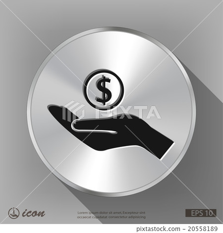 Pictograph of money in hand Pictograph of money in hand 20558189